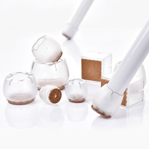 Couvre-pieds de table et de chaise, coussinets de protection antidérapants en Silicone pour meubles, style nordique, forme carrée, matériau en PVC - Product Image 1
