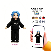 Boneka Plushie Gadis Berrok Pendek Pink dengan Kuncir Ganda, Penjualan Langsung Pabrik, Boneka Custom Tersedia Sesuai Permintaan, Mainan Plushie Custom