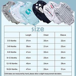 Combinaison en coton pour bébé, combinaison pour nouveau-né, vêtements pour garçons, cadeau, 0-24 mois, body pour bébé à manches longues - Product Image 6