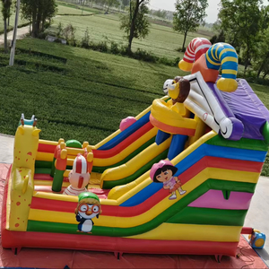 4 Unidades Listas para Enviar, Brincolín Inflable con Tobogán de <span class=keywords><strong>Jirafa</strong></span> y León, 6x4x4.8m, Capacidad de 1000kg, Uso Comercial, Marca HTH, 15 Niños, PVC de 0.55mm - Product Image 6