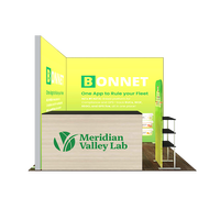 Stand d'exposition modulaire 10x10 sans outil, en aluminium, portable, personnalisé, avec affichage rétroéclairé SEG pour événements