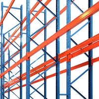 Étagères de stockage en acier pour entrepôt, rayonnages industriels robustes, rayonnages à palettes Blue Orange Drive-in, conception personnalisée