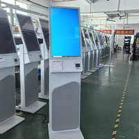 Lampu LED dalam ruangan 27 inci pembayaran mandiri lantai berdiri Terminal kios dengan kode QR