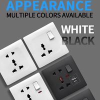 Prise murale universelle multifonctionnelle OEM ODM standard UK/UE avec panneau PC, prise USB Type-C 5 broches, usine source
