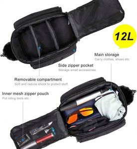 Sacoche multifonctionnelle décontractée pour moto et vélo, durable, avec rangement supplémentaire, sacoches latérales attachables pour le cyclisme - Product Image 6