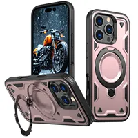 Casing Pelindung Ponsel Laris Manis 360 °   Pengisian Daya Magnetik Rotasi untuk IP16 Pro MT-301 Armor Desain Pelindung Penutup Ponsel