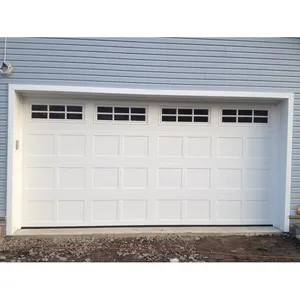 Porte di Garage sezionali sopraelevate moderne dei pannelli Sandwich dell'isolamento della porta di Garage sopraelevata porte d'acciaio del Garage della falda