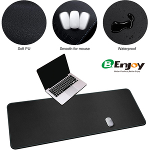 Tùy chỉnh logo dập nổi XXL XL bền không thấm nước PU da Mousepad bàn Pad trong kho - Product Image 3