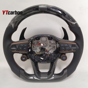 Volante LED de Fibra de Carbono Real YTcarbon para <span class=keywords><strong>Cupra</strong></span> Formentor, Estilo de Carreras, Palancas de Cambio Personalizadas para Modificación de Van - Product Image 1