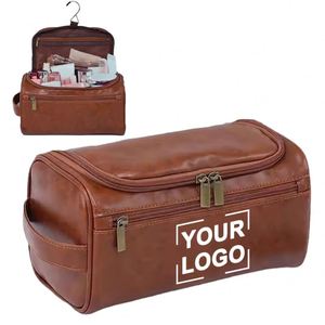 Yy751 Trousse de Toilette Multifonctionnelle Rétro en Cuir PU Grande Capacité Personnalisable avec Logo – Vente Chaude - Product Image 1