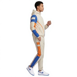 Ensemble de survêtement coupe-vent à capuche pour homme, léger, sportif, séchage rapide, fermeture éclair, deux pièces, polyester/nylon - Product Image 4