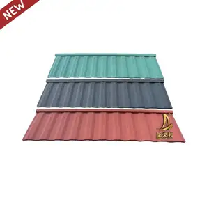 肯尼亚防风雹铁砂石屑涂层彩钢板屋面板金属屋面用于房屋屋顶盖