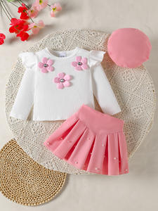 ชุดเดรสเด็กผู้หญิงแขนยาวและกระโปรงสั้น แฟชั่นใหม่ แขนพอง สีสันน่ารัก สำหรับฤดูใบไม้ผลิและฤดูใบไม้ร่วง - Product Image 4