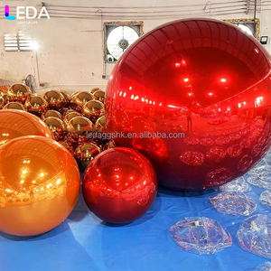 LEDA Venta al por Mayor de Decoración Personalizada para Eventos, Globo Espejo Inflable Rojo y Dorado para Bodas - Product Image 1