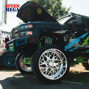 ล้อรถยนต์ขนาดใหญ่แบบเว้าลึกทำจากโลหะผสมสำหรับ RAM GMC Ford 6X5.5 8X6.5 8x170 8x180 8X200 22 24x12 26นิ้วขอบล้อรถบรรทุก - Product Image 2
