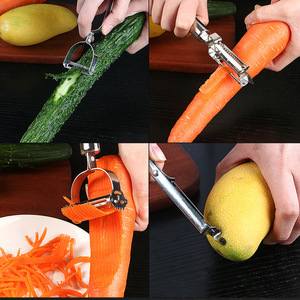 Stainless Steel 3 In 1 Fruit Peeler Multi Function Potato Apple Peeler Kitchen <b>Tool</b> <b>Set</b> - Product Image 2