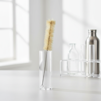 Brosse à bouteille avec manche métallique fin pour usage domestique et industriel, personnalisable OEM
