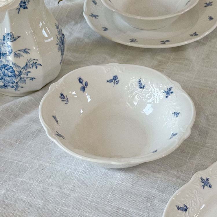 Bol bleu de 7 pouces