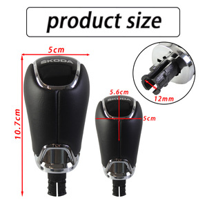 Skoda Gear <b>Shift</b> <b>Knob</b> Black Leather Ergonomic Automatic Transmission For Skoda Cars - Product Image 5