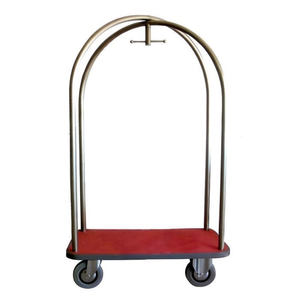 Carrello di Lusso Grande 910 con Piattaforma Rossa e Ruote per Uso Alberghiero - Product Image 2