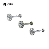 KYOK Crochets de rideau de douche dorés anti-rouille, faciles à installer, réglables, en forme de ligne, pour cordon de rideau romain
