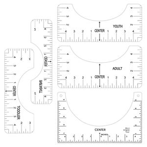 JP เสื้อยืดแบบใสวัสดุพีวีซีไม้บรรทัดนำเสื้อยืดไม้บรรทัดการจัดตำแหน่งเสื้อยืดสำหรับเย็บผ้า - Product Image 5