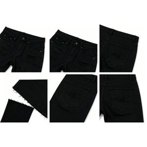 Jean Bootcut Évasé Homme Effet Usé et Délavé Vintage en Denim Extensible avec Ourlet Effiloché – Idéal pour le Quotidien et les Soirées - Product Image 6
