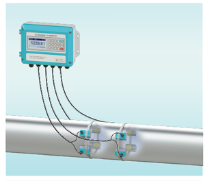 壁に取り付けられたバッチ1% 正確なデジタルステンレス鋼オイル液体非接触測定モジュラー超音波流量計 - Product Image 2