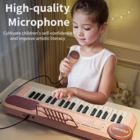 Kids Educational Electric Piano Keyboard Toy 37 Key Multifunctional Musical Instrument with Microphone for Beginners