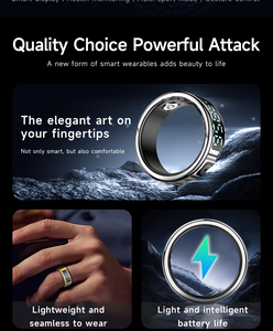 Multifonctionnel avec étui de charge, contrôle gestuel, écran intelligent, acier inoxydable, LED, moniteur de santé et de forme physique, étanche IP68 - Product Image 3