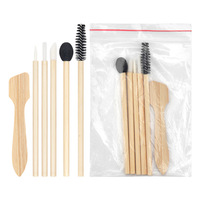 <strong>Best</strong> <strong>Selling</strong> Wholesale Bamboo Handle Mascara Wand Disposable <strong>Spoolie</strong> Applicator Bamboo Eyelash <strong>Brush</strong> 6 Pcs Set