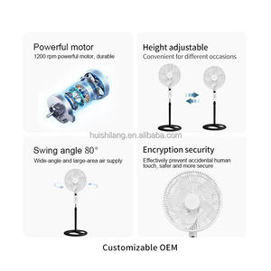 <span class=keywords><strong>พัดลม</strong></span>ตั้งพื้นควบคุมระยะไกล16นิ้วกำหนดเวลาไว้หัวสั่นมุมกว้างพัดลมลมแรงในห้องนั่งเล่น - Product Image 4