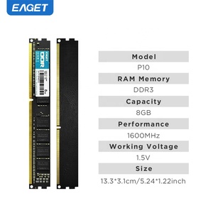 EAGET P10-2 <span class=keywords><strong>Ddr3</strong></span> 2 pacotes de Alta Velocidade Gaming em Memória <span class=keywords><strong>Ram</strong></span> Computador Desktop Udimm 1.5V Baixa Tensão 8GB 16GB <span class=keywords><strong>Ddr3</strong></span> 1600mhz <span class=keywords><strong>Ram</strong></span> - Product Image 1