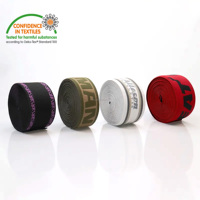 Bande élastique imprimée en nylon de haute qualité Logo personnalisé Ceinture élastique 4 CM Jacquard