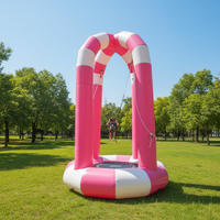 Trampolín elástico inflable redondo para una sola persona con lona de PVC duradera con muchos colores para diversión infantil interior y exterior
