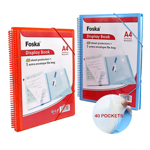 Entrega Puntual, Material Plástico Resistente al Agua, 40 Carpetas con Bolsillos para Documentos, con Encuadernación en Espiral, se Mantiene Abierta y se Pliega Plano - Product Image 1