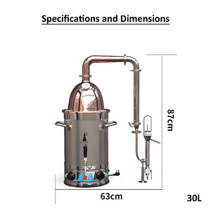 Distillateur de whisky haute performance en acier inoxydable 304, équipement de brassage avec régulation de température contrôlée électriquement - Product Image 4