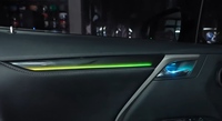 Pour LEXUS RX 450h 350 2016-2022, éclairage ambiant dynamique coloré, panneau noir piano, accessoires de mise à niveau de l'éclairage intérieur de la voiture