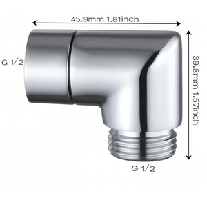 90 Degree Shower Head Adapter Solid Brass 135 Degree Shower Elbow Adapter G1/2" Shower Head Extension Arm Connector for Bathroom - Product Image 2