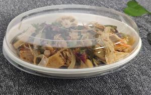 Bol ovale en bagasse de 32 oz sans PFAS avec couvercle, compostable, pour salade, <span class=keywords><strong>poulet</strong></span>, céréales, restauration - Product Image 5