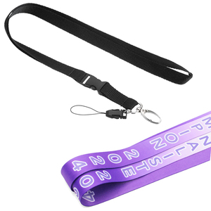 Tùy Chỉnh Satin Cá Nhân Chủ Thẻ Ly Khai Khoảng Trống Thiết Kế Keychain Dây Buộc Với Logo Cổ Tay Tùy Chỉnh Polyester Dây Buộc - Product Image 1