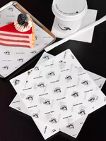 Feuilles de papier sulfurisé personnalisées imprimées quadricolore en offset, emballage alimentaire en pâte recyclée pour pain, gâteaux, pâtisseries et snacks