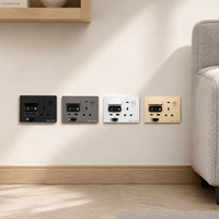 Câble de charge télescopique USB+Type-C pour Apple et Android, prise standard britannique de type 146, nitride de gallium, charge rapide 20W