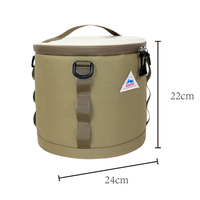 Sac à déjeuner personnalisé, sac alimentaire pliable, sac isotherme cylindrique imperméable avec une capacité de 30L pour pique-nique, camping et utilisation en voiture