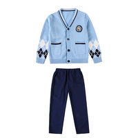Uniformes scolaires promotionnels bon marché, uniforme d'hiver pour enfants, costume en tricot de Style britannique, vente en gros