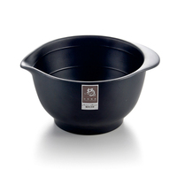 Bol à soupe noir en mélamine réutilisable avec poignées, design créatif, hôtel, restaurant