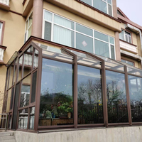Ruang Santai Retraktil Aluminium Modern & Rumah Kaca dengan Kaca Temper Ramah Lingkungan untuk Vila dan Apartemen