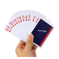 Vente en gros Jeu de poker avec impression de logo personnalisé Jeu de cartes à jouer étanche et durable en plastique de luxe