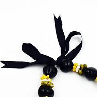 Collier Hawaïen en Noyaux de Kukui Naturels de Haute Qualité, Design Unique, Accessoire Perlé pour Filles et Femmes, Idéal pour les Vacances d'Été à la Plage