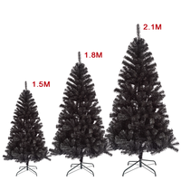 Le commerce noir de 10FT deux mètres a décoré l'arbre de Noël moderne extérieur de 4M avec des ornements